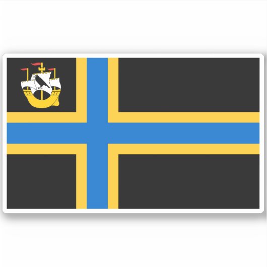 Vlag van het graafschap Caithness Sticker (Voorkant)