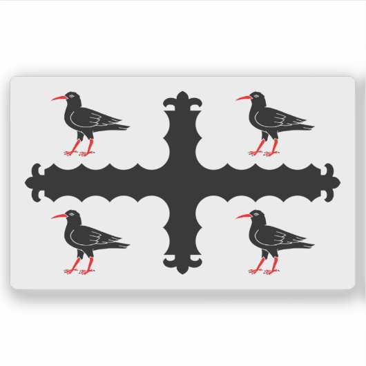 Vlag van het graafschap Flintshire, Wales Sticker (Voorkant)