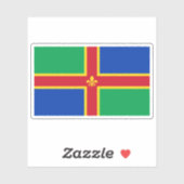 Vlag van het graafschap Lincolnshire, Engeland Sticker (Vel)