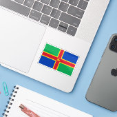 Vlag van het graafschap Lincolnshire, Engeland Sticker (Laptop met iPhone)
