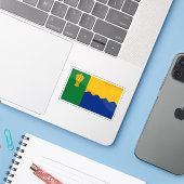 Vlag van het graafschap Moray (Morayshire), Schotl Sticker (Laptop met iPhone)