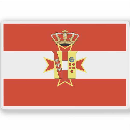 Vlag van het Groothertogdom Toscane Sticker (Voorkant)