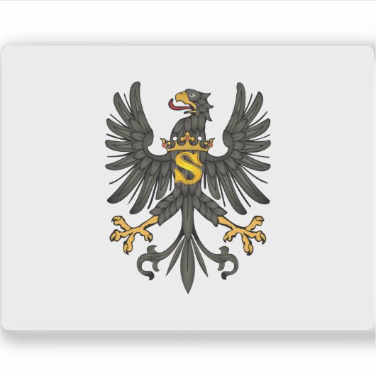 Vlag van het hertogdom Pruisen (1525-1701) Sticker (Voorkant)