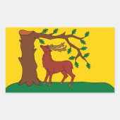 Vlag van het historische graafschap Berkshire Rect Rechthoekige Sticker (Voorkant)