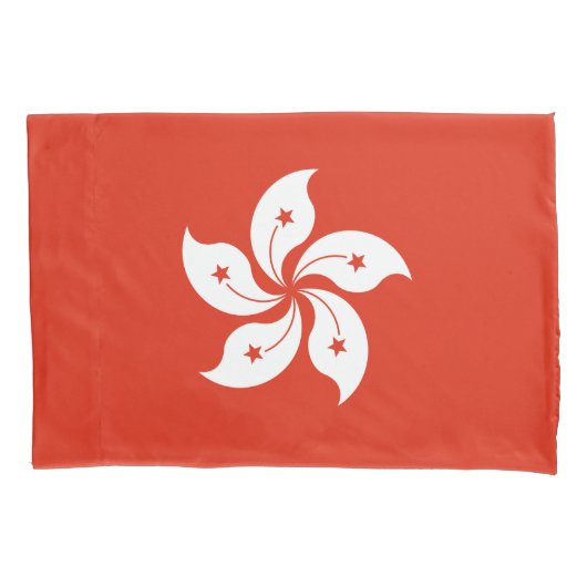 Vlag van het Hoesje van Hong Kong Pillow Kussensloop (Voorkant-Links)
