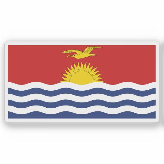 Vlag van het I-Kiribati volk, Micronesië, Oceanië Sticker (Voorkant)