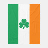 Vlag van het Ierse Shamrock medium Fleece Deken (Voorkant)