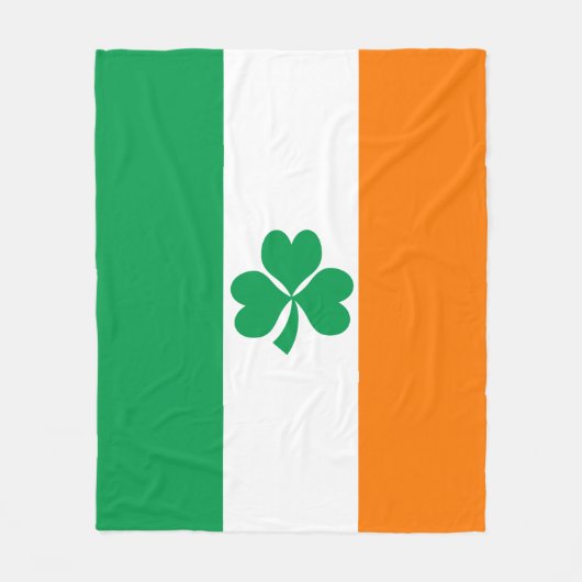 Vlag van het Ierse Shamrock medium Fleece Deken (Voorkant)