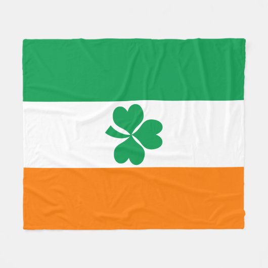 Vlag van het Ierse Shamrock medium Fleece Deken (Voorkant (Horizontaal))