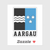 Vlag van het kanton Aargau Sticker (Vel)