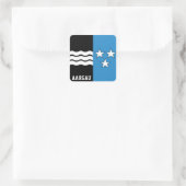Vlag van het kanton Aargau Vierkante Sticker (Tas)