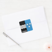 Vlag van het kanton Aargau Vierkante Sticker (Envelop)
