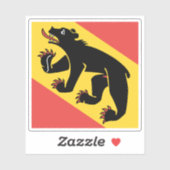 Vlag van het kanton Bern, Zwitserland Sticker (Vel)