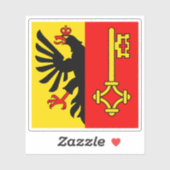 Vlag van het kanton Genève, Zwitserland Sticker (Vel)