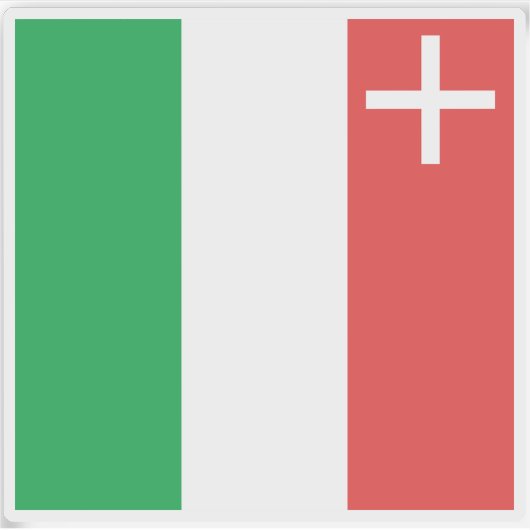 Vlag van het kanton Neuchâtel Sticker (Voorkant)