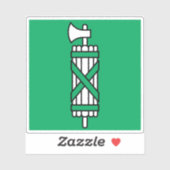 Vlag van het kanton Sankt Gallen Sticker (Vel)