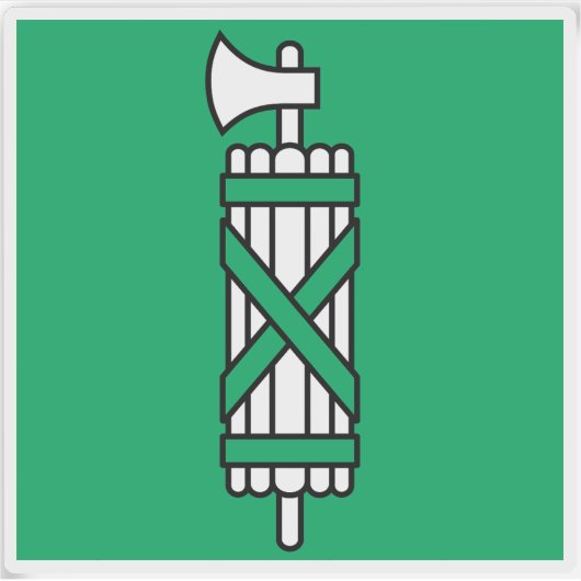 Vlag van het kanton Sankt Gallen Sticker (Voorkant)