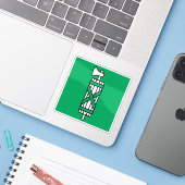 Vlag van het kanton Sankt Gallen Sticker (Laptop met iPhone)