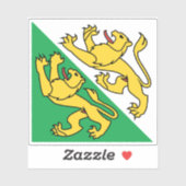 Vlag van het kanton Thurgau, Zwitserland Sticker (Vel)