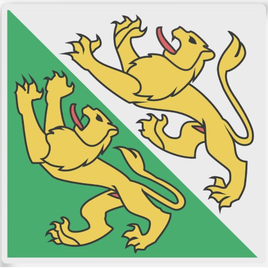 Vlag van het kanton Thurgau, Zwitserland Sticker (Voorkant)