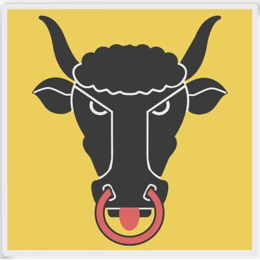 Vlag van het kanton Uri, Zwitserland Sticker (Voorkant)