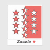 Vlag van het kanton Wallis, Zwitserland Sticker (Vel)