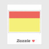 Vlag van het kanton Wiltz, Luxemburg Sticker (Vel)