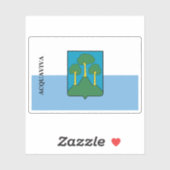 Vlag van het kasteel van Acquaviva, San Marino Sticker (Vel)