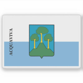 Vlag van het kasteel van Acquaviva, San Marino Sticker