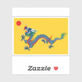 Vlag van het Keizerrijk China Sticker (Vel)
