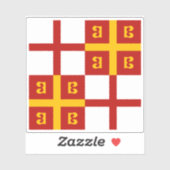 Vlag van het Keizerrijk Constantinopel (1350) Sticker (Vel)