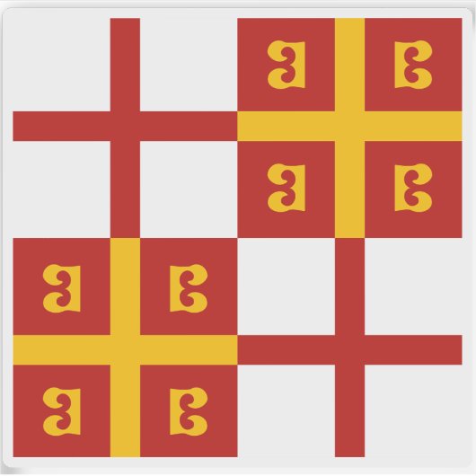 Vlag van het Keizerrijk Constantinopel (1350) Sticker (Voorkant)