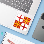 Vlag van het Keizerrijk Constantinopel (1350) Sticker (Laptop met iPhone)