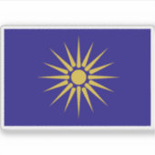 Vlag van het Keizerrijk Macedonië Sticker (Voorkant)