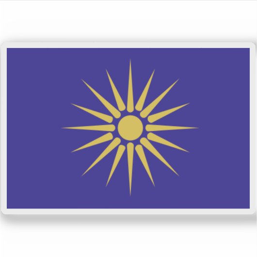 Vlag van het Keizerrijk Macedonië Sticker (Voorkant)
