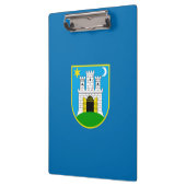 Vlag van het klembord van Zagreb, Kroatië (Links)
