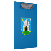 Vlag van het klembord van Zagreb, Kroatië (Rechts)