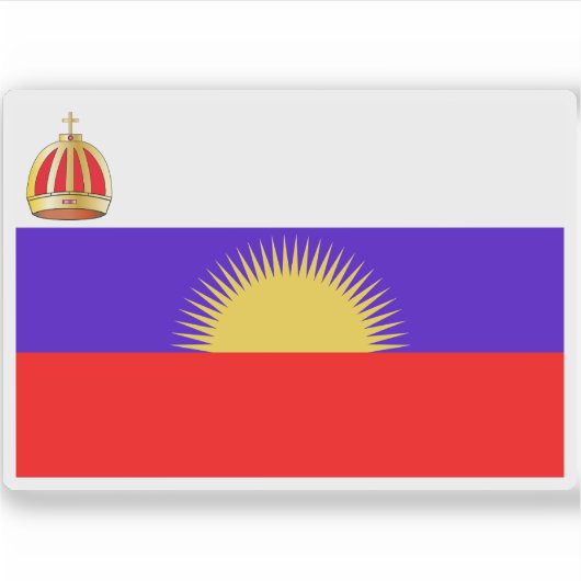 Vlag van het Koninkrijk Bau Sticker (Voorkant)