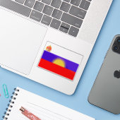 Vlag van het Koninkrijk Bau Sticker (Laptop met iPhone)