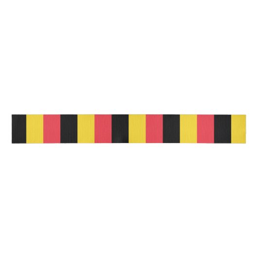 Vlag van het Koninkrijk België Grosgrain Lint (Voorkant)