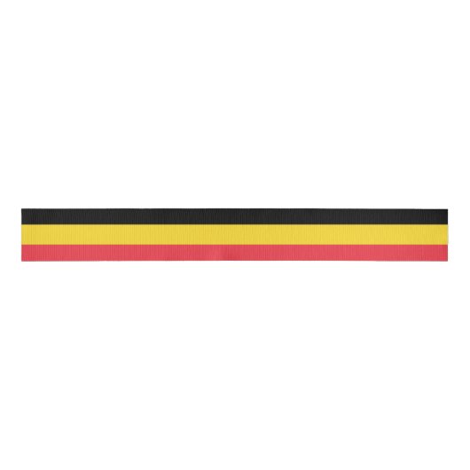 Vlag van het Koninkrijk België horizontale strepen Grosgrain Lint (Voorkant)