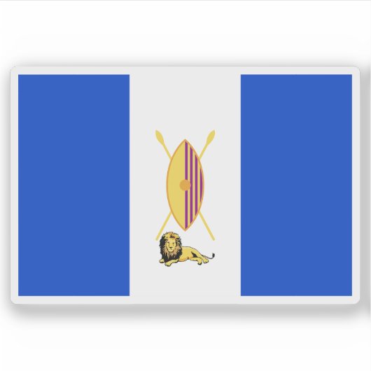 Vlag van het Koninkrijk Buganda, Oeganda Sticker (Voorkant)