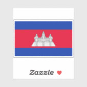 Vlag van het Koninkrijk Cambodja Sticker (Vel)