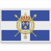 Vlag van het Koninkrijk Frankrijk Sticker (Voorkant)