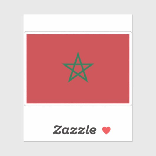 Vlag van het Koninkrijk Marokko Sticker (Vel)