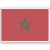 Vlag van het Koninkrijk Marokko Sticker (Voorkant)