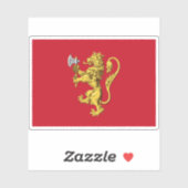 Vlag van het Koninkrijk Noorwegen (voor 1380) Sticker (Vel)