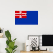 Vlag van het Koninkrijk Sardinië (1816-1848) Poster (Thuiskantoor)