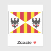 Vlag van het Koninkrijk Sicilië (Malta, 1296-1410) Sticker (Vel)
