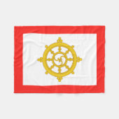 Vlag van het Koninkrijk Sikkim Fleece Deken (Voorkant (Horizontaal))